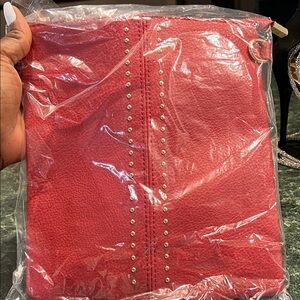 Elegant Red Studded Women's Bag